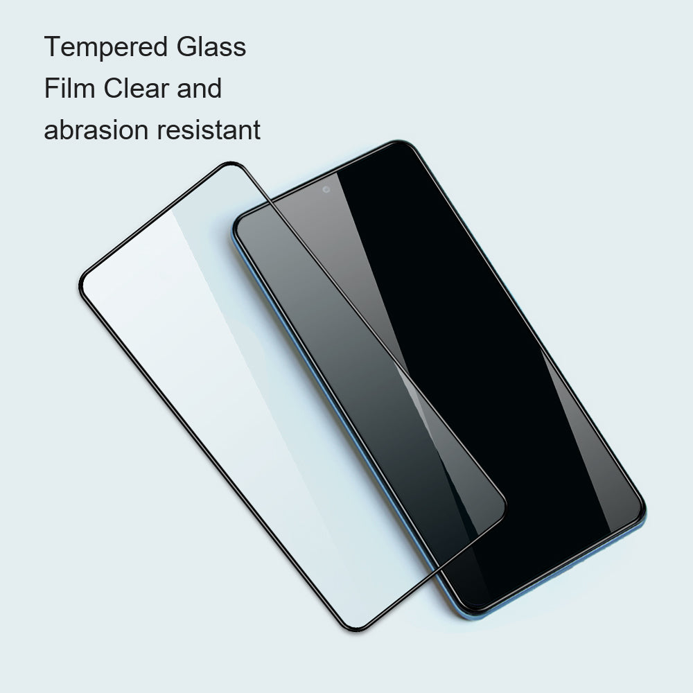 AMORUS For Motorola Moto G82 5G Sensitive Touch HD Silk Printing Screen Protector Full Glue Anti-scratch Tempered Glass Film - Black AMORUS For Motorola Moto G82 5G Sensitive Touch HD Silk Printing Screen Protector Full Glue Anti-scratch Tempered Glass Film - Black